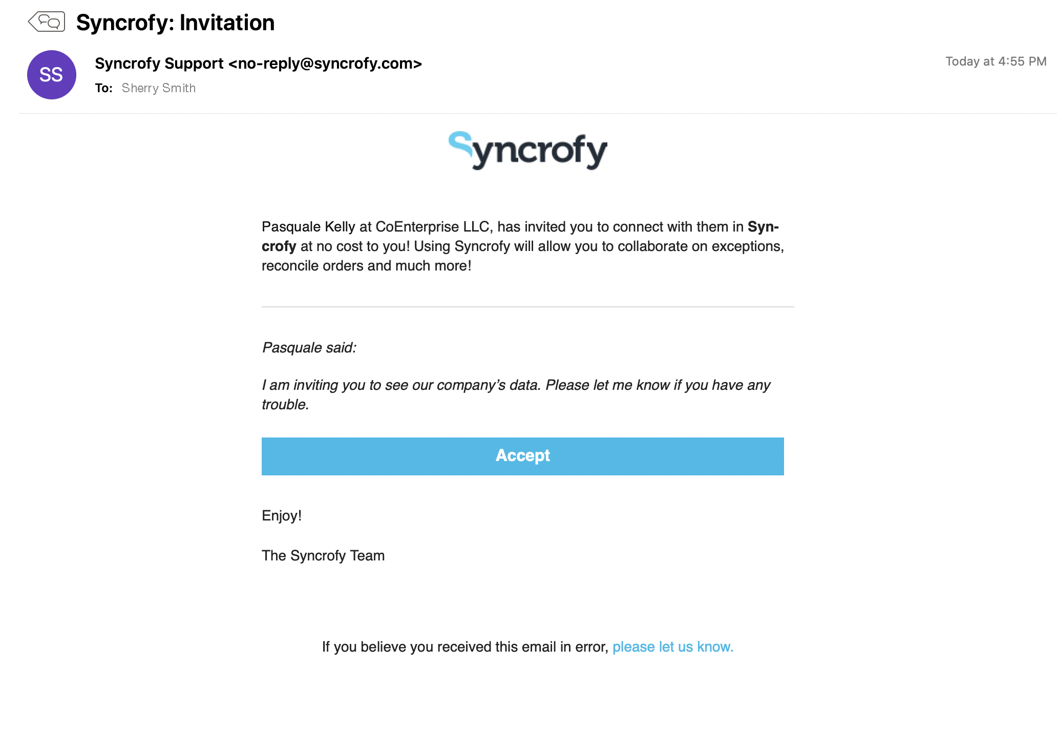 Sign Up As Invited Partner | Syncrofy Help